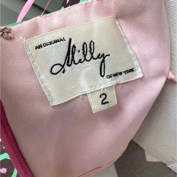 MILLY OF NEW YORK SILK STRAPLESS MAXI DRESS SZ 2 - Picture 4 of 14